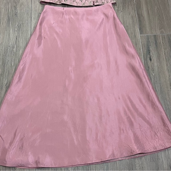 Vintage Dress Pink Sleeveless Formal D Floral Embroidery Beaded Homecoming Hoco - Picture 13 of 16